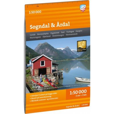 Calazo förlag Turkart Sogndal & Årdal 1:50.000 NoColour