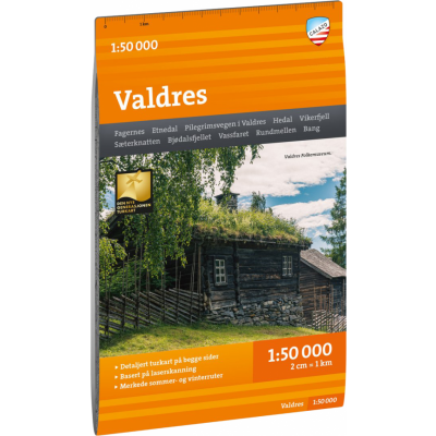 Calazo förlag Turkart Valdres 1:50.000 NoColour