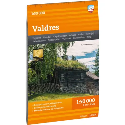 Calazo förlag Turkart Valdres 1:50.000 NoColour