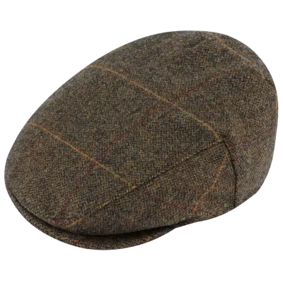 Alan Paine M's Combrook Waterproof Tweed Cap Teak