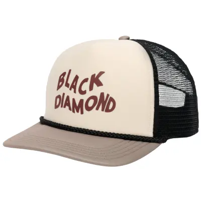 Black Diamond Flat Bill Trucker Hat Chalk