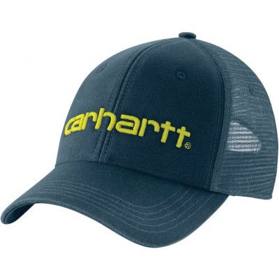 Carhartt Canvas Mesh-Back Logo Graphic Cap Night Blue