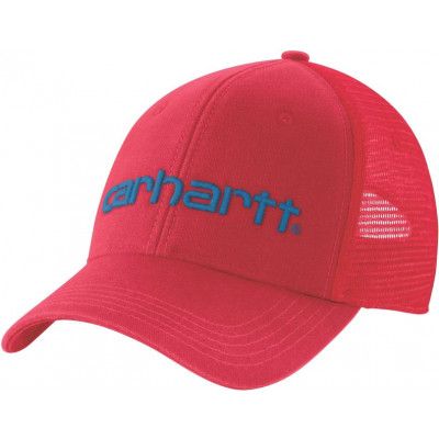 Carhartt Canvas Mesh-Back Logo Graphic Cap Fire Red