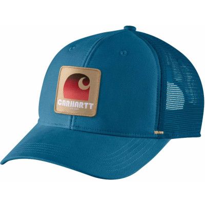 Carhartt Canvas Mesh-Back C Patch Cap Deep Lagoon