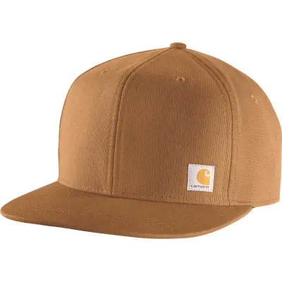 Carhartt Men's Firm Duck Flat Brim Cap Carhartt® Brown