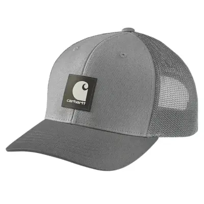 Carhartt Workwear Twill Mesh-Back Logo Patch Cap Asphalt