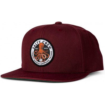 Salty Crew Deep Reach 6 Panel Burgundy
