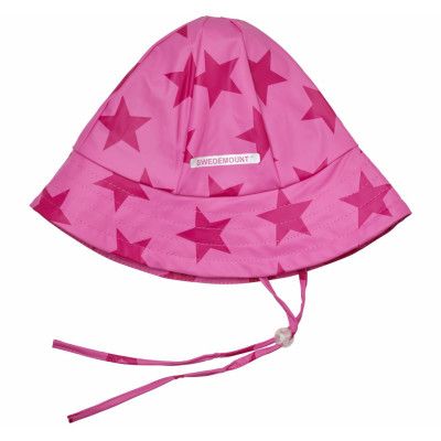 Drop Rainhat, Pink/Pink Star, 0-2y,  Mössor Och Kepsar
