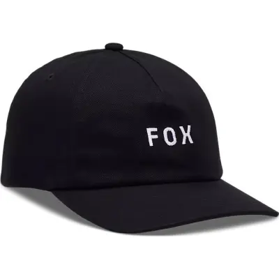 Fox Wordmark Adjustable Hat Black/white
