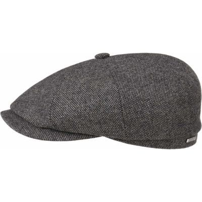 Stetson Hatteras Wool Mix Flat Cap Grey