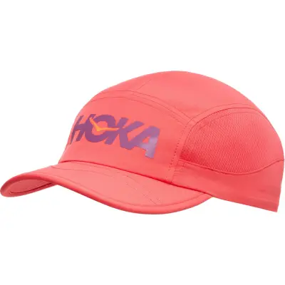 Hoka Run Hat Grapefruit