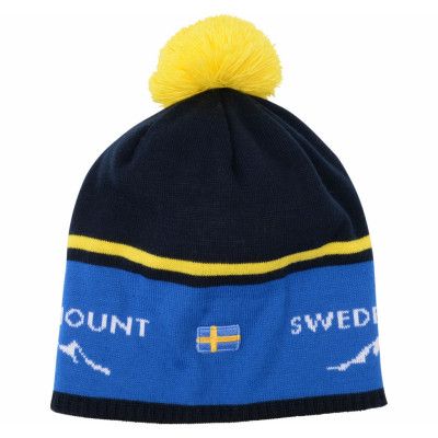 Knitted Hat, Navy/Yellow, Onesize,  Mössor Och Handskar