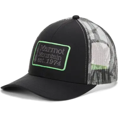 Marmot Retro Trucker Hat Black/Racing Stripes