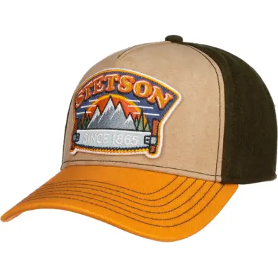 Stetson Hacksaw Trucker Cap Yellow/Orange/Beige/Green