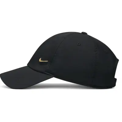 Nike Dri-Fit Club Unstructured Metal Swoosh Cap Black/Metallic Gold