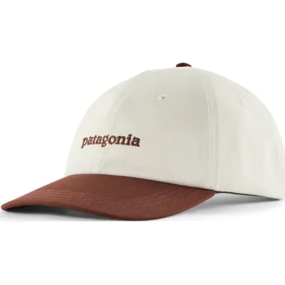 Patagonia Fitz Roy Icon Trad Cap Text Logo: Dried Vanilla