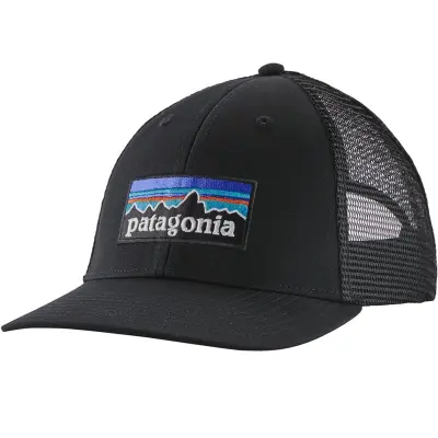 Patagonia P-6 Logo LoPro Trucker Hat Black Black NoSize