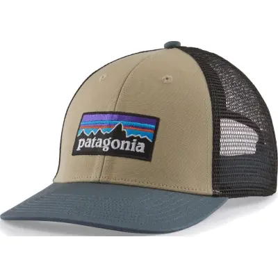 Patagonia P-6 Logo LoPro Trucker Hat El Cap Khaki w/Plume Grey