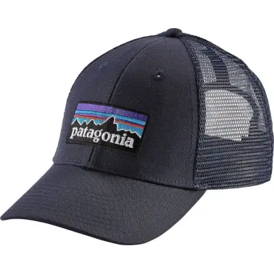 Patagonia P-6 Logo LoPro Trucker Hat Navy Blue w/Navy Blue