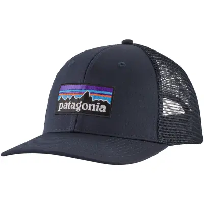 Patagonia P-6 Logo Trucker Hat Navy Blue