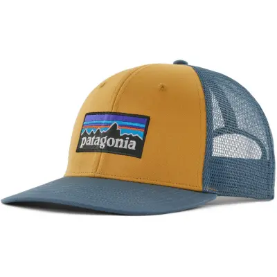 Patagonia P-6 Logo Trucker Hat Pufferfish Gold