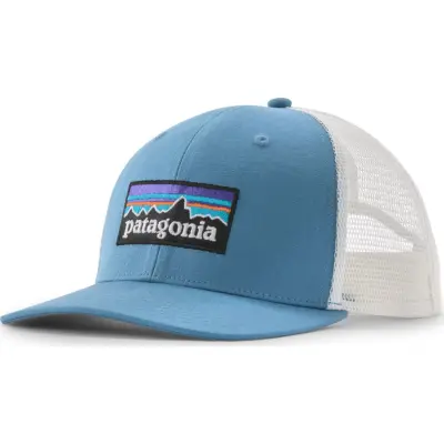 Patagonia P-6 Logo Trucker Hat Shore Blue