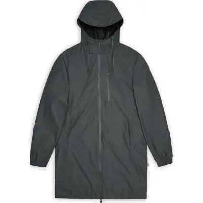 Rains Unisex Long Storm Breaker Dark Grey