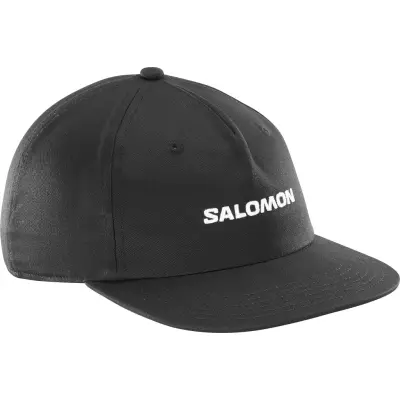Salomon Logo Flat Cap Deep Black