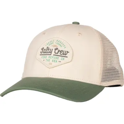 Salty Crew Border Trucker Off White/Mid Green