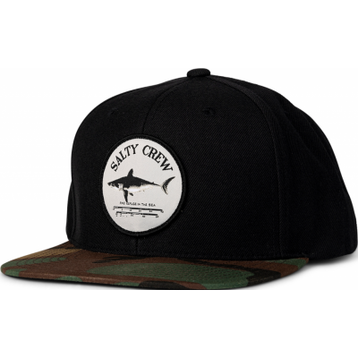 Salty Crew Men's Bruce 6 Panel Black Camo