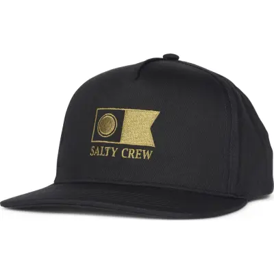 Salty Crew Men's Flagship 5 Panel Black
