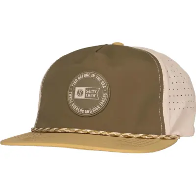 Salty Crew Topshot Snapback Olive/Gold
