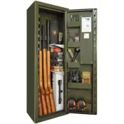 Scandinavian Safe SP66E Grön för 3-6 vapen med elkodlås+ Widforss keps + LED lampa
