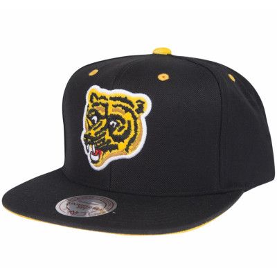 Solid Velour Logo Snapback, Black / Yellow, Onesize,  Ness