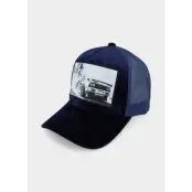 Sportscar Navy A-Frame Trucker, Navy, One Size, Hattar