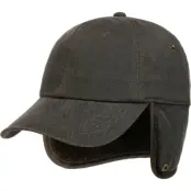 Stetson Herringbone Cap with Ear Flaps Mud-Black
