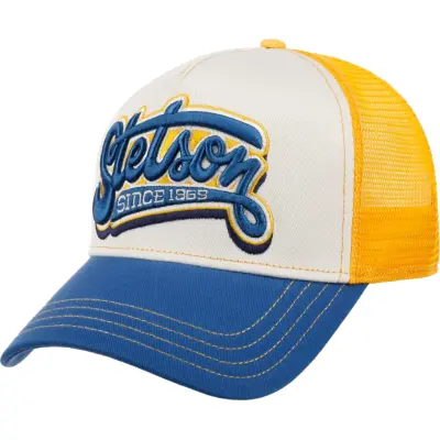 Stetson Lettering Trucker Cap Blue/White/Yellow