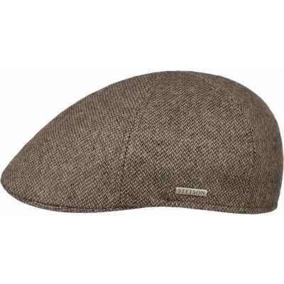 Stetson Men's Texas Fine Herringbone Flat Cap Sand/Black