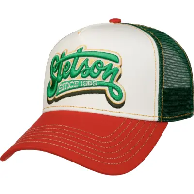 Stetson Lettering Trucker Cap Red/Offwhite/Green