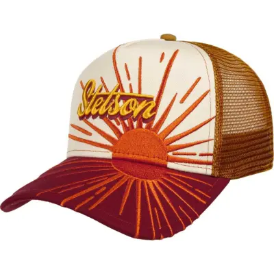 Stetson Rising Sun Trucker Cap Orange/Red