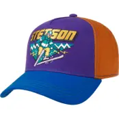 Stetson Ski Trucker Colour Block Cap Blue/Orange/Purple