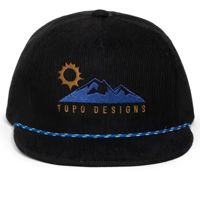 Topo Designs Corduroy Trucker Hat - Alpine View Black