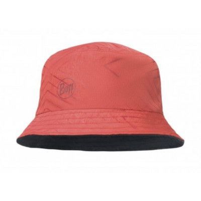 Buff Travel Bucket Hat Red-Black
