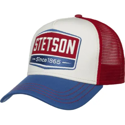 Stetson Highway Trucker Cap White/Red/Blue