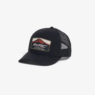 Trucker Snapback Cap Unisex Black/Rusty Orange, Storlek:One Size