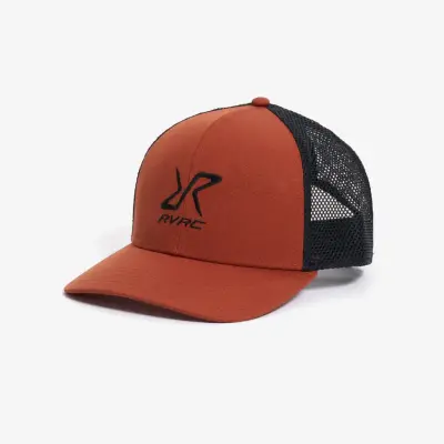 Trucker Snapback Cap Unisex Rusty Orange, Storlek:One Size