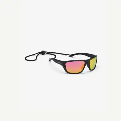 Virgo Polarized Sports Sunglasses Unisex Black/Pink Coral, Storlek:One Size