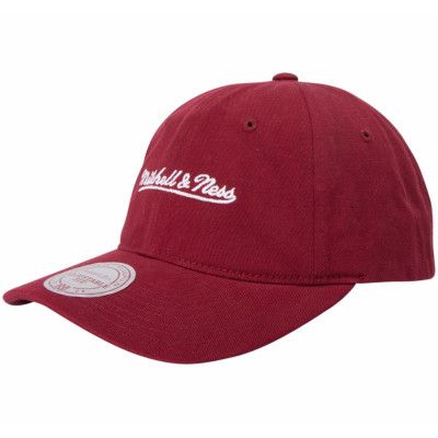 Washed Cotton Dad Hat Strapbac, Burgundy, Onesize,  Ness