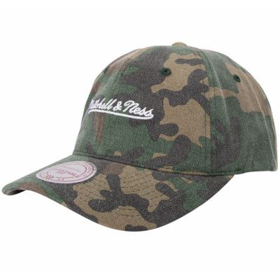 Washed Cotton Dad Hat Strapbac, Camo, Onesize,  Ness