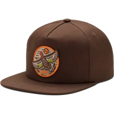 Yeti Built For The Wild Duck Flat Brim Hat Dark Brown